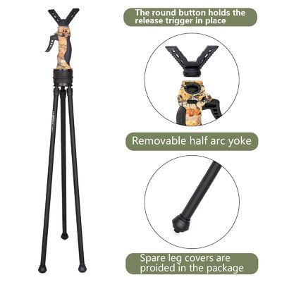 Free Regulation Shooting Tripod 360 Degree Pan Range Aluminium Alloy